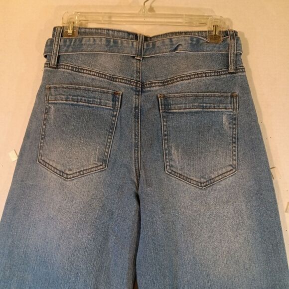 Vintage Y2K High Waisted Flared Leg Baggy Paperbag  Jeans sz S - Picture 8 of 8